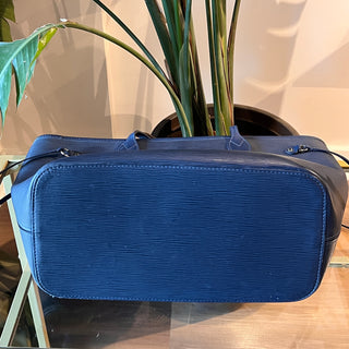 LOUIS VUITTON Navy Epi Leather Neverfull MM