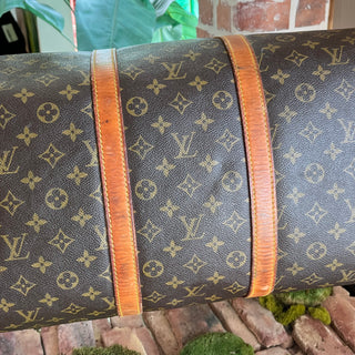 LOUIS VUITTON Keepall 55 Brown Monogram Canvas Vintage Duffel