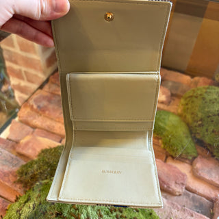 BURBERRY Compact Check Pattern Trifold Wallet