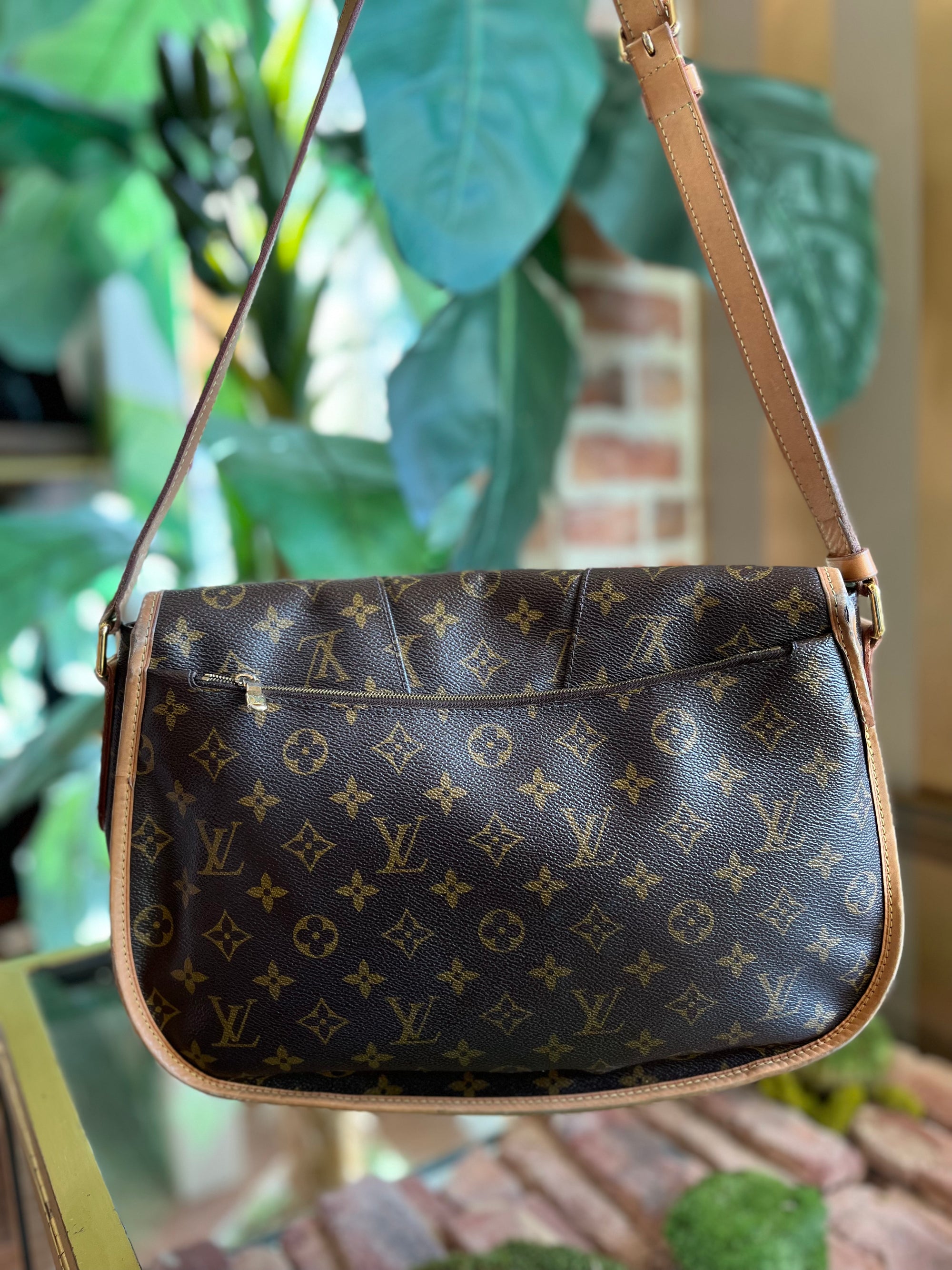 Louis Vuitton Brown, Red, and Pink Monogram Blossoms Coated Canvas Sac Coeur Gold Hardware, 2021 (Like New), Womens Handbag