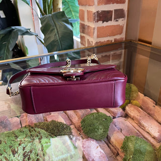GUCCI GG Marmont Medium Rosso Ancora Red Leather Shoulder Bag