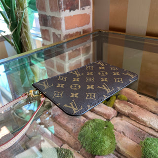 LOUIS VUITTON Neverfull PM Pochette Brown Monogram Canvas Clutch Bag
