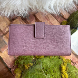 GUCCI Purple Leather Logo Wallet