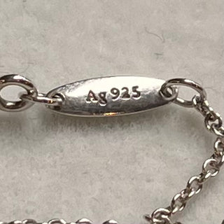 TIFFANY&CO Single Diamond Pendant Sterling Silver Necklace