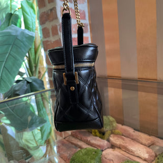 SAINT LAURENT YSL Vanity 80s Quilted Grained Leather Crossbody Bag