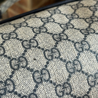 GUCCI Blue GG Supreme Web Messenger Bag