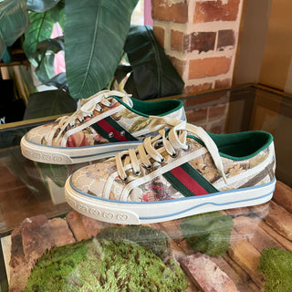 GUCCI 1977 GG Supreme Flora Low Top Sneakers SZ 39