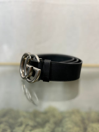 GUCCI Mens Apoon Black Leather Belt 100/40