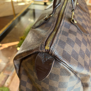 LOUIS VUITTON Speedy 35 Damier Ebene Canvas Satchel