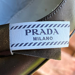 PRADA Black Leather Slingback Heels SZ 35.5 (US 5.5)