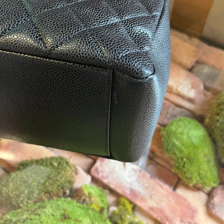 CHANEL Grand Shopping Black Quilted Caviar Leather Tote