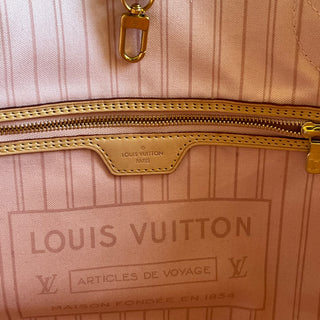 LOUIS VUITTON Neverfull MM Damier Azur Limited Edition Tahitienne Canvas Tote