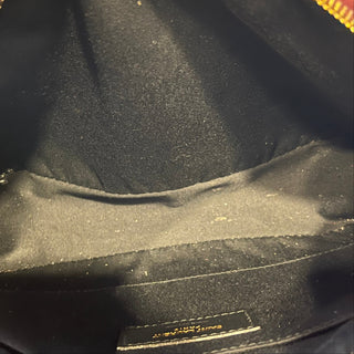 SAINT LAURENT Lou Camera Red Calfskin Matelassé Monogram Crossbody Bag