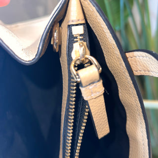 MARC JACOBS Grind Mini Bicolor Leather Tote Bag