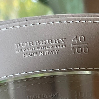 BURBERRY Nova Check Beige Canvas Belt