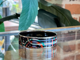 HERMES Abstract Sangles Enamel Wide Bangle