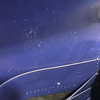 SAINT LAURENT Belle De Jour Blue Patent Leather Clutch