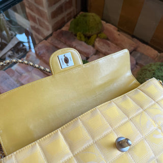 CHANEL Travel Line Yellow East West Nylon Shoulder Bag