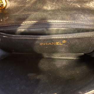 CHANEL Flap Black Quilted Lambskin Vintage Shoulder Bag