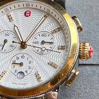 MICHELE Uptown Sapphire Crystal Chronograph Watch