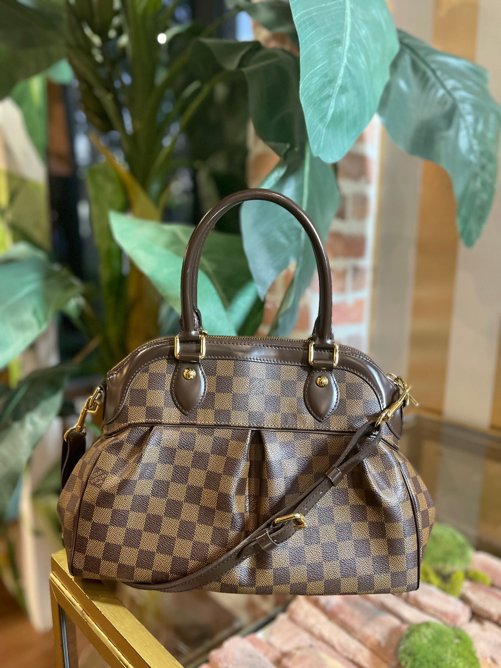 LOUIS VUITTON Trevi GM Damier Ebene 2way Handbag