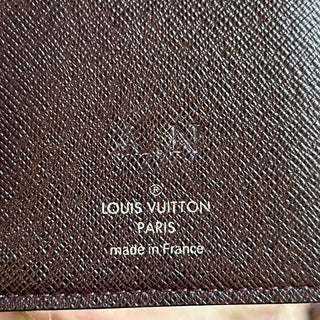 LOUIS VUITTON Brazza Taiga Leather Wallets w/ Intials