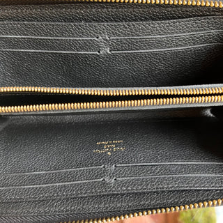 LOUIS VUITTON Zippy Black Empreinte Leather Wallet