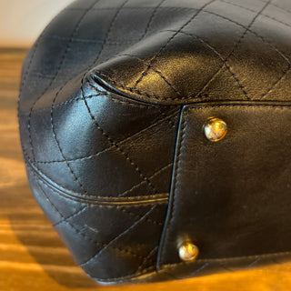 CHANEL Quilted CC Drawstring Bucket Bag