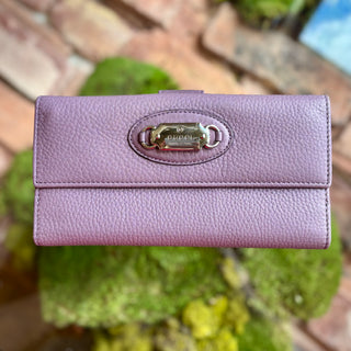 GUCCI Purple Leather Logo Wallet