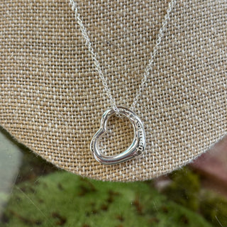 TIFFANY & CO Elsa Peretti Open Heart Pendant Necklace