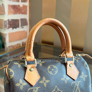 LOUIS VUITTON Sac HL Speedy Mini Brown Monogram Canvas Satchel