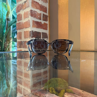 EMILIO PUCCI EP740S Gray Clear Acetate Round Sunglasses