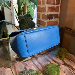 DIOR Medium Miss Dior Flap Blue Cannage Leather Shoulder Bag