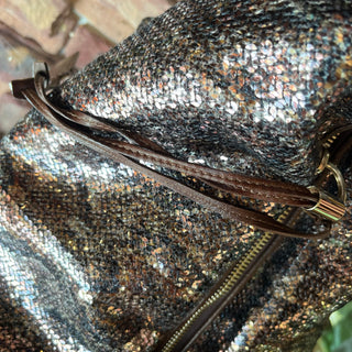 JIMMY CHOO Multicolor Sequin Python Hobo