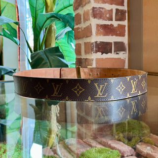 LOUIS VUITTON LV Initiales Monogram Canvas Belt 95/38