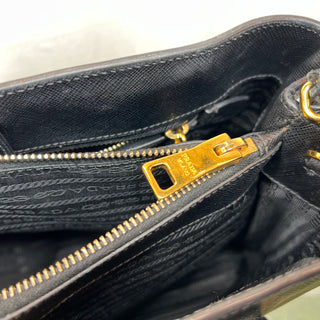 PRADA Medium Black Saffiano Lux Tote Bag