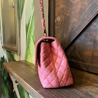 CHANEL Pink Caviar Leather Top Handle