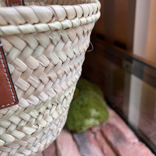 LOEWE Anagram Straw Woven Basket Tote