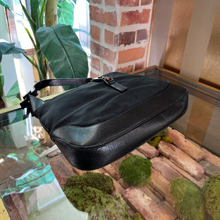 GUCCI Jackie Black Nylon Shoulder Bag