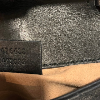 GUCCI GG Marmont Super Mini Black Calfskin Matelassé Crossbody