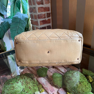 CHANEL Cloudy Bundle Beige Leather Bowler Bag