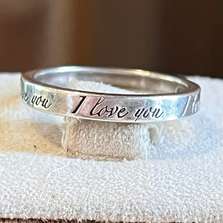 TIFFANY&CO "I Love You" Sterling Silver Ring