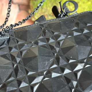 DIOR Lady Dior Call in Black Calfskin Cannage Diamond Phone Crossbody