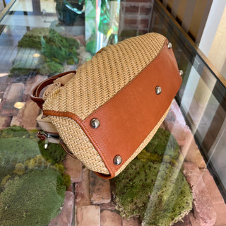 VALENTINO Rose Raffia Tote Bag
