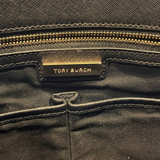 TORY BURCH Black Robinson Saffiano Tote
