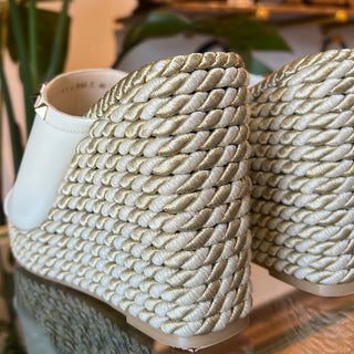 VALENTINO Rockstud Accent Leather Espadrilles SZ 40