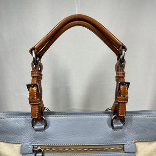 PRADA Canvas Blue/ Cream Tote