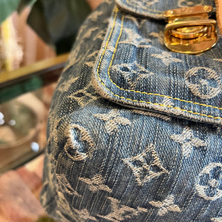 LOUIS VUITTON Sac A Dos Blue Denim Backpack