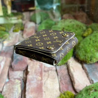 LOUIS VUITTON Mini Brown Monogram Canvas Folding Jewelry Case