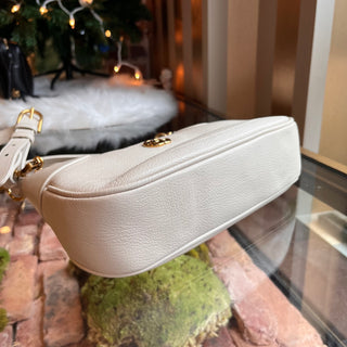 GUCCI Aphrodite Small Mystic White Goatskin Shoulder Bag